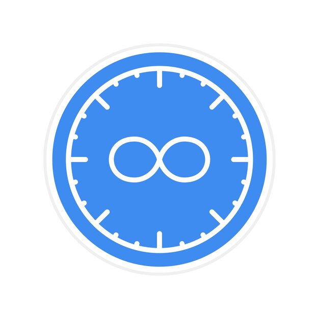 Imagen vectorial del icono de bucle de tiempo Se puede usar para la hora y la fecha