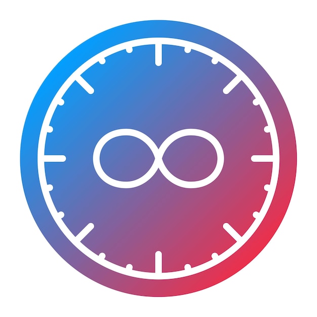 Imagen vectorial del icono de bucle de tiempo Se puede usar para la hora y la fecha