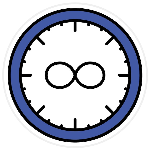 Imagen vectorial del icono de bucle de tiempo Se puede usar para la hora y la fecha