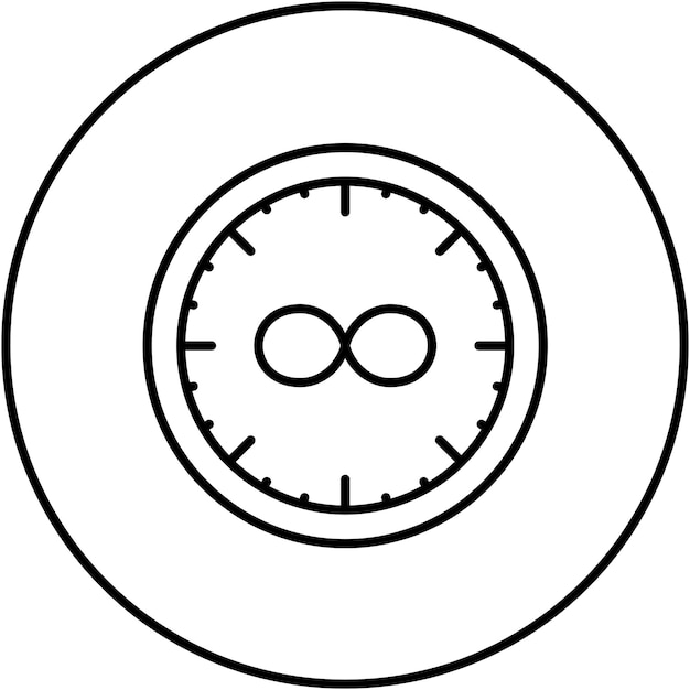 Imagen vectorial del icono de bucle de tiempo Se puede usar para la hora y la fecha