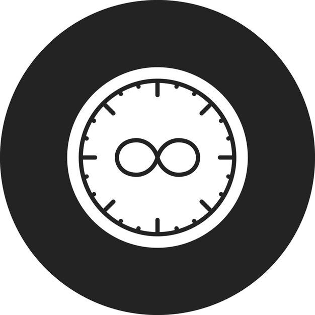 Imagen vectorial del icono de bucle de tiempo Se puede usar para la hora y la fecha