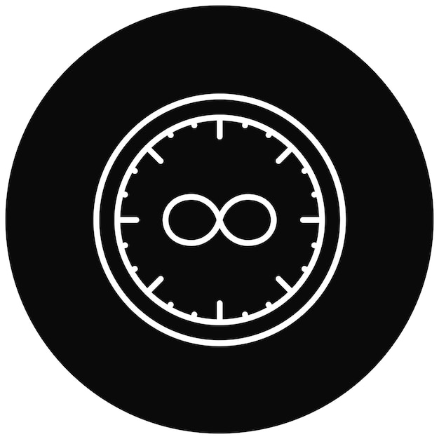 Imagen vectorial del icono de bucle de tiempo Se puede usar para la hora y la fecha