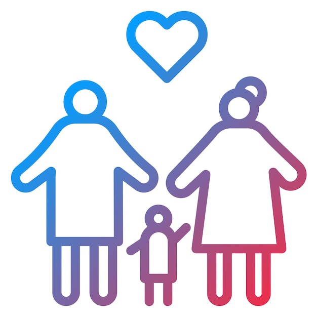 Imagen vectorial de icono de buena crianza Se puede usar para la adopción de niños