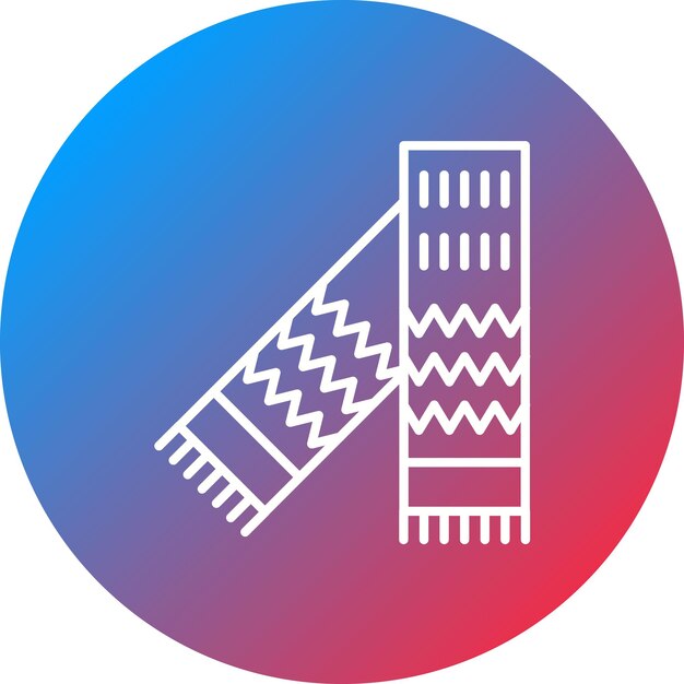 Imagen vectorial del icono de la bufanda Se puede usar para el invierno