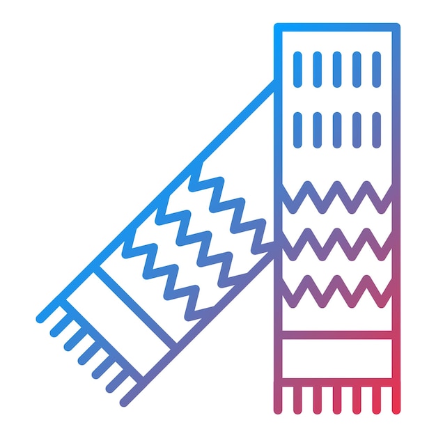 Imagen vectorial del icono de la bufanda Se puede usar para el invierno