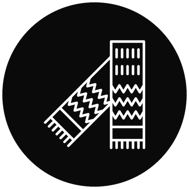 Imagen vectorial del icono de la bufanda Se puede usar para el invierno