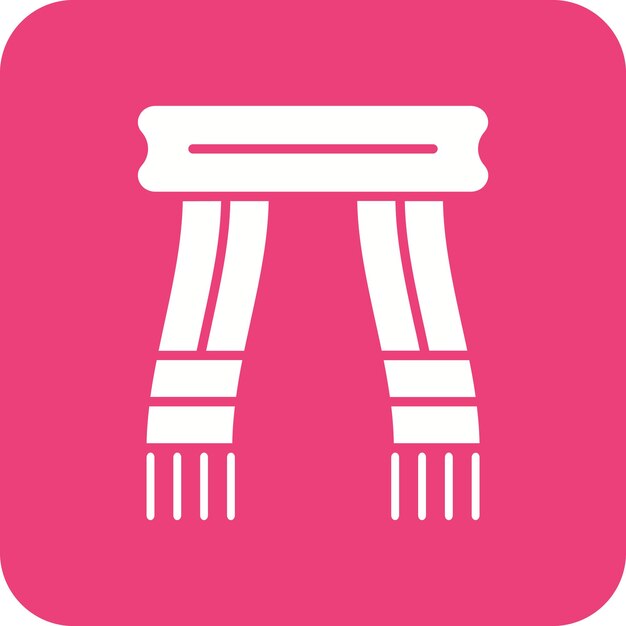 Imagen vectorial del icono de la bufanda Se puede usar para Moda