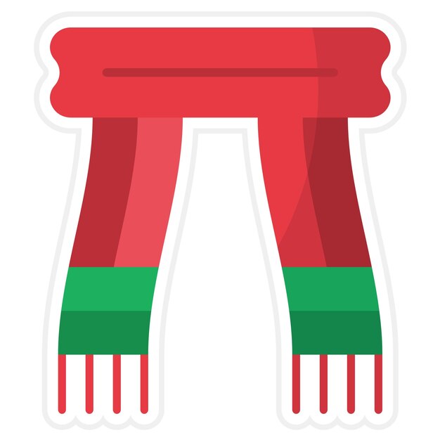 Imagen vectorial del icono de la bufanda Se puede usar para Moda