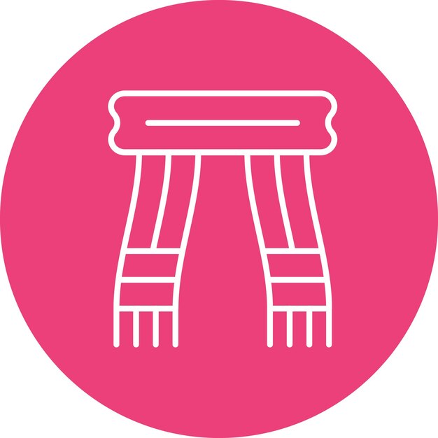 Imagen vectorial del icono de la bufanda Se puede usar para Moda