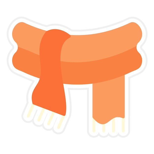 Imagen vectorial del icono de la bufanda Se puede utilizar para la ropa
