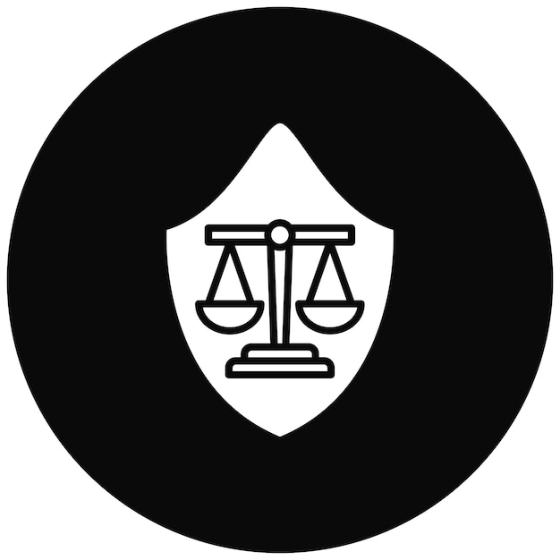 Imagen vectorial del icono del bufete de abogados Se puede utilizar para la legislación legal