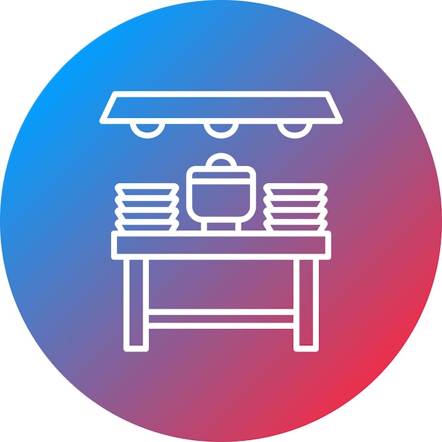 Imagen vectorial del icono del buffet Se puede usar para catering