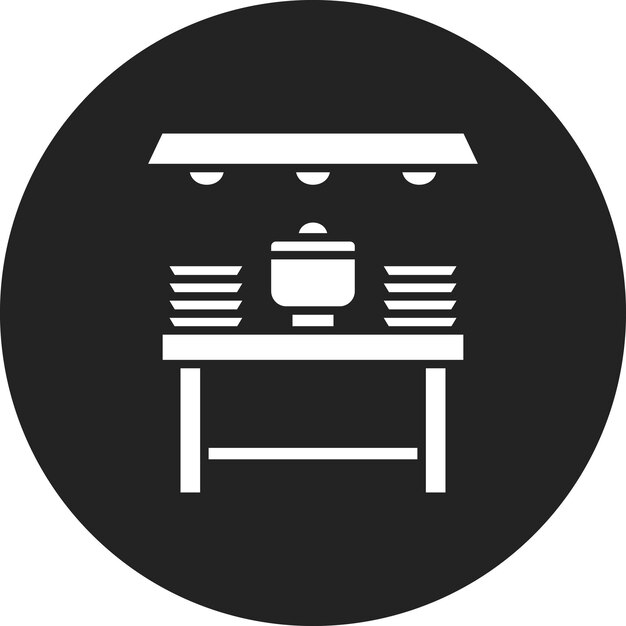 Vector imagen vectorial del icono del buffet se puede usar para catering