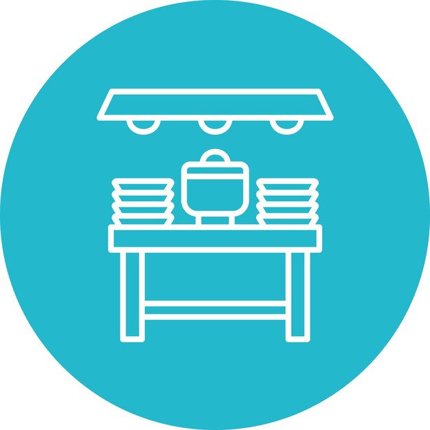Imagen vectorial del icono del buffet Se puede usar para catering