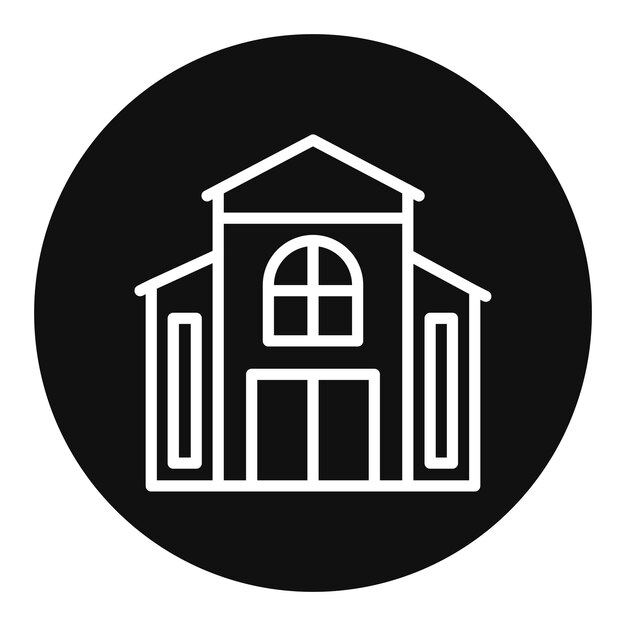 Imagen vectorial del icono del bungalow Se puede usar para Beach Resort