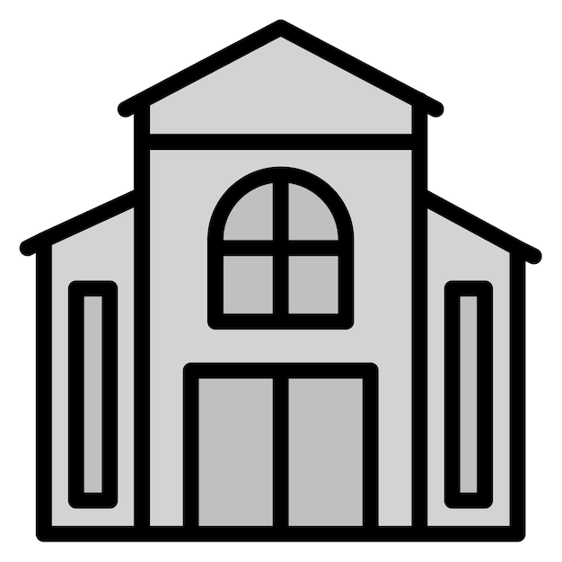 Imagen vectorial del icono del bungalow Se puede usar para Beach Resort