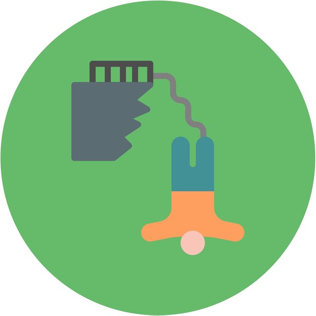 Imagen vectorial del icono de Bungee Jumping Se puede usar para Aventura