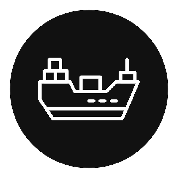 Imagen vectorial del icono del buque de carga Puede utilizarse para el almacén