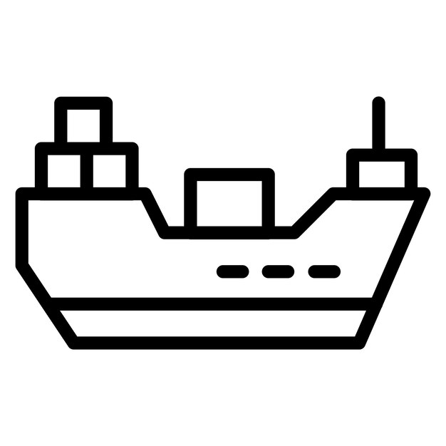 Imagen vectorial del icono del buque de carga Puede utilizarse para el almacén