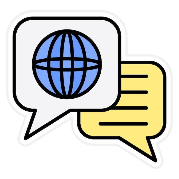 Imagen vectorial de icono de burbuja de chat Se puede usar para la diplomacia