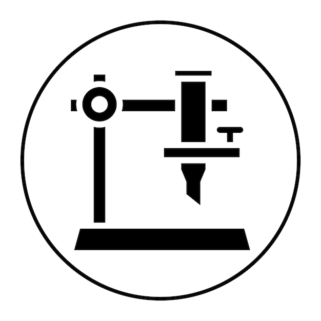 La imagen vectorial del icono de Burette se puede utilizar para la ciencia