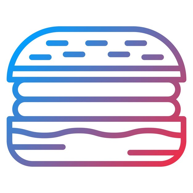La imagen vectorial del icono de Burguer se puede utilizar para la nutrición