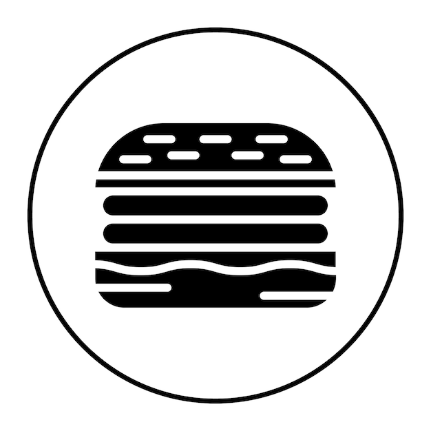 La imagen vectorial del icono de Burguer se puede utilizar para la nutrición