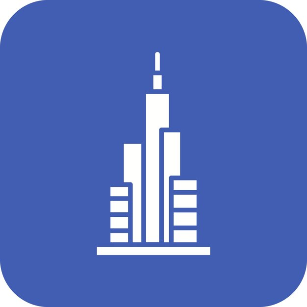 Imagen vectorial del icono del Burj Khalifa Se puede usar para Dubai