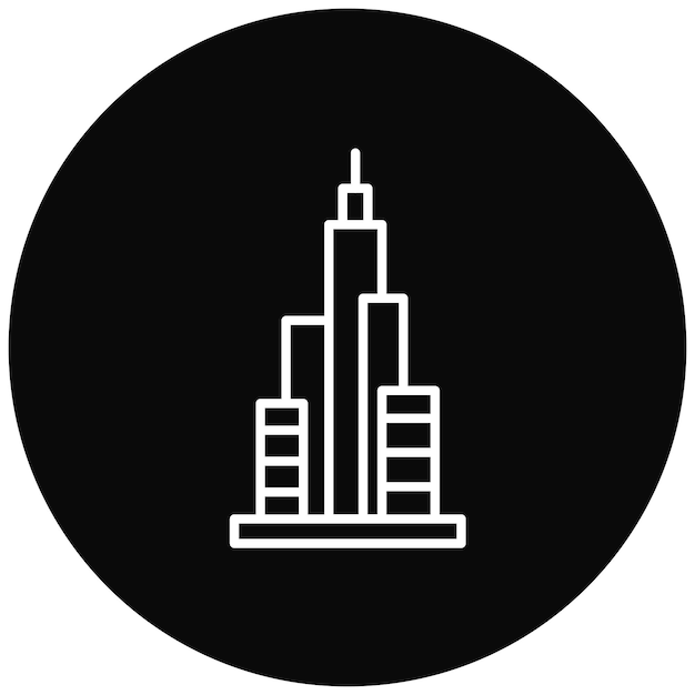 Imagen vectorial del icono del Burj Khalifa Se puede usar para Dubai