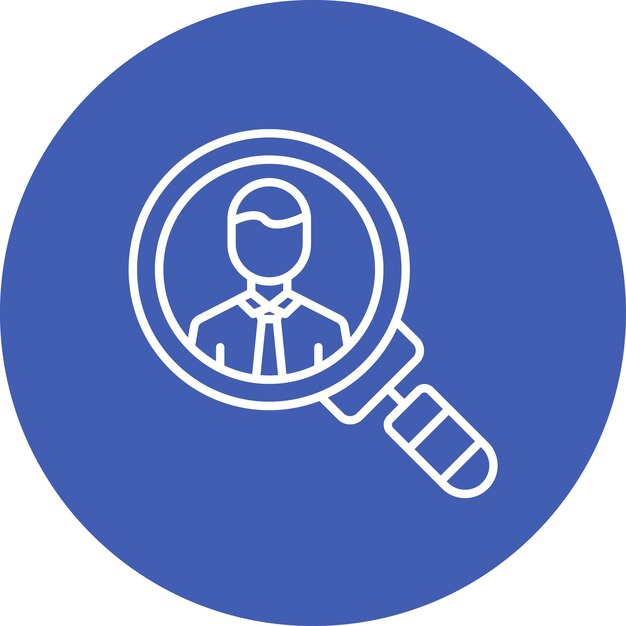 Imagen vectorial del icono del buscador de usuarios Se puede utilizar para la gestión de proyectos
