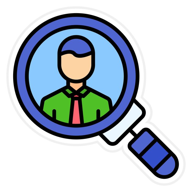 Imagen vectorial del icono del buscador de usuarios Se puede utilizar para la gestión de proyectos