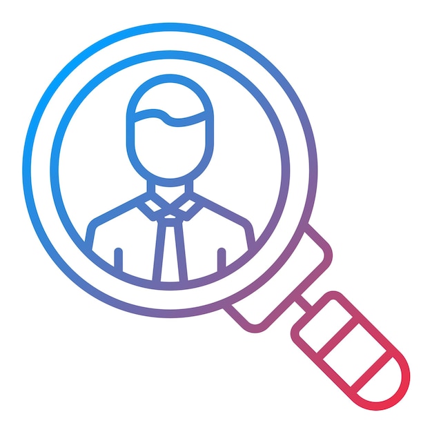 Imagen vectorial del icono del buscador de usuarios Se puede utilizar para la gestión de proyectos