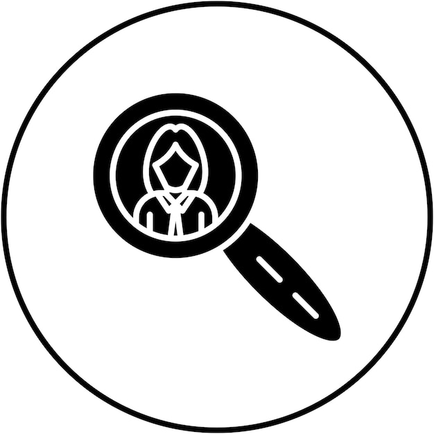 Imagen vectorial del icono de búsqueda del candidato Se puede utilizar para negocios y finanzas