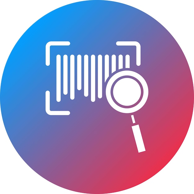Imagen vectorial de icono de búsqueda de código de barras Se puede utilizar para compras y comercio electrónico