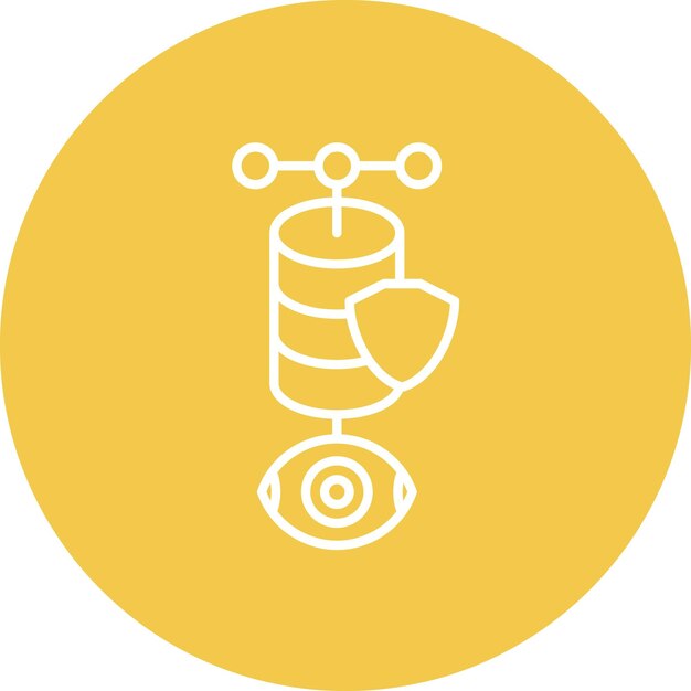 Imagen vectorial de icono de búsqueda de datos Puede utilizarse para el RGPD