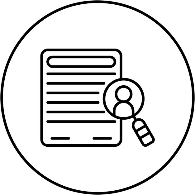 Imagen vectorial del icono de búsqueda del empleado Se puede utilizar para la agencia de reclutamiento