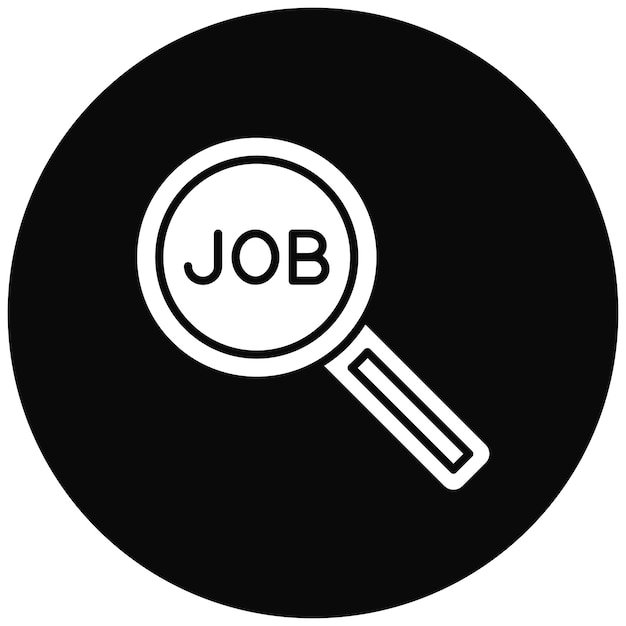 Imagen vectorial del icono de búsqueda de empleo Se puede utilizar para la búsqueda de empleo