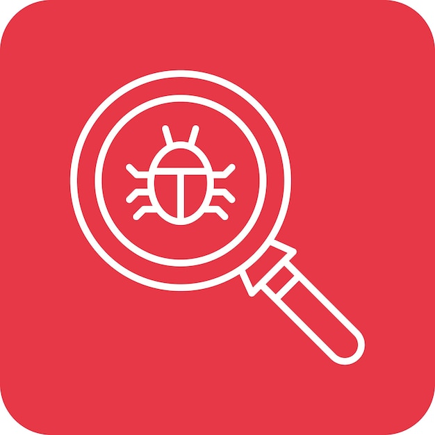 Imagen vectorial de icono de búsqueda de errores Se puede usar para alojamiento web