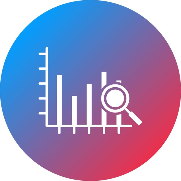 Imagen vectorial de icono de búsqueda de estadísticas Se puede utilizar para infografías