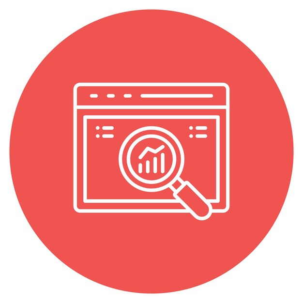 Imagen vectorial del icono de búsqueda del mercado Se puede utilizar para la tecnología de marketing