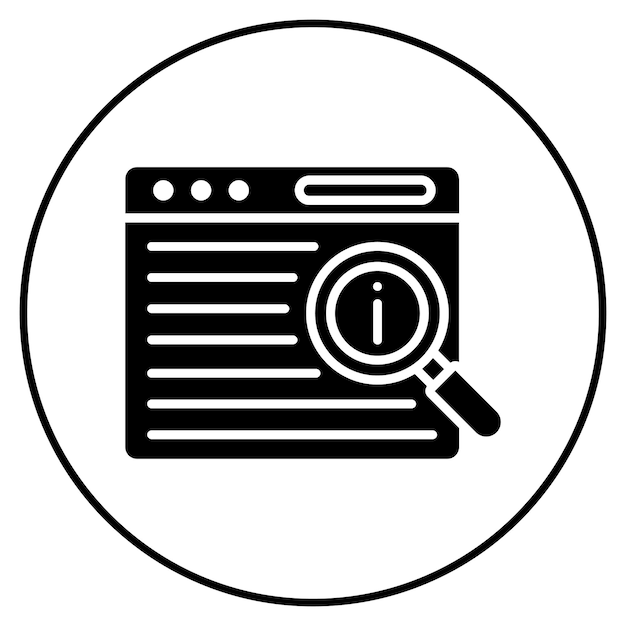Imagen vectorial de icono de búsqueda Puede utilizarse para el servicio de marketing en Internet
