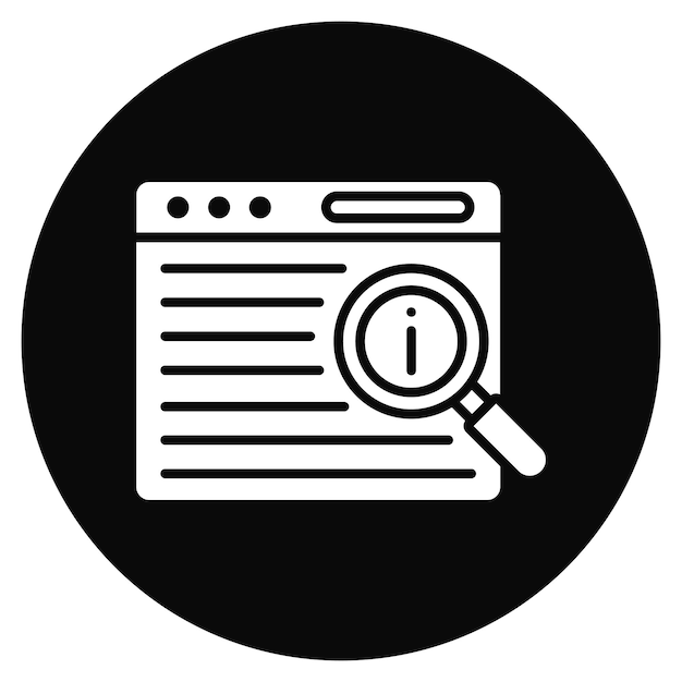 Imagen vectorial de icono de búsqueda Puede utilizarse para el servicio de marketing en Internet