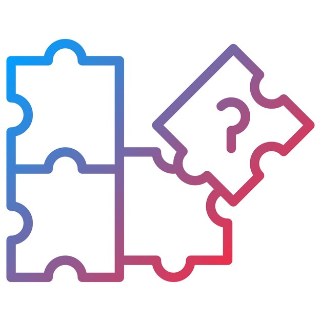 Imagen vectorial de icono de búsqueda de rompecabezas Se puede utilizar para el diseño de juegos
