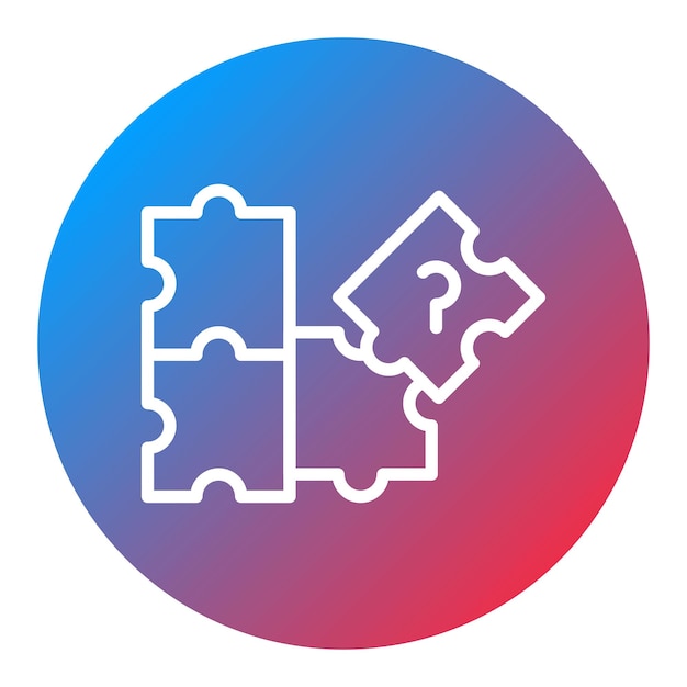 Imagen vectorial de icono de búsqueda de rompecabezas Se puede utilizar para el diseño de juegos