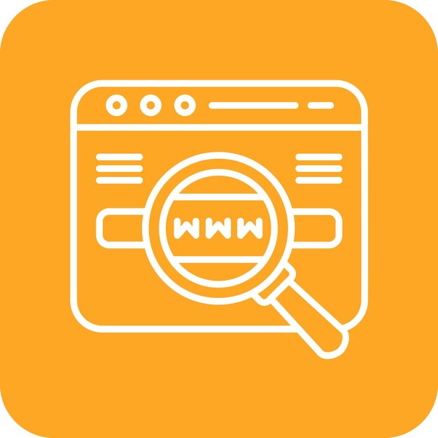 Imagen vectorial de icono de búsqueda del sitio web Se puede utilizar para marketing