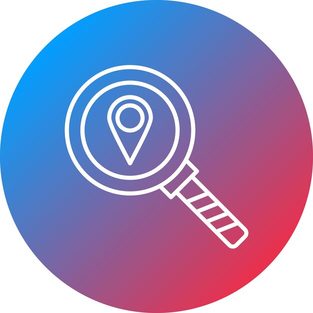 Imagen vectorial de icono de búsqueda de ubicación Se puede utilizar para la UX de la interfaz de usuario móvil