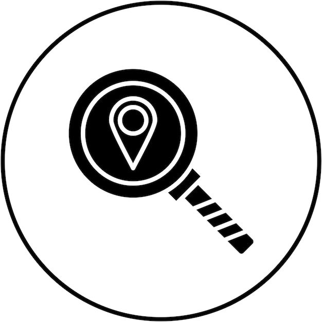 Imagen vectorial de icono de búsqueda de ubicación Se puede utilizar para la UX de la interfaz de usuario móvil