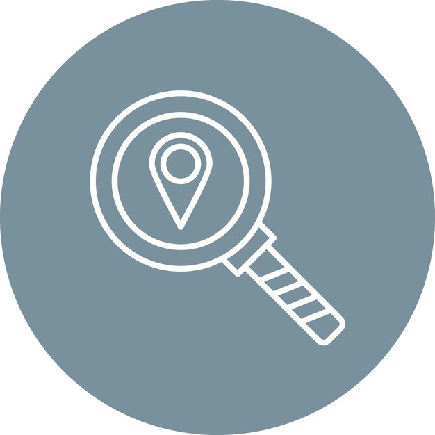 Imagen vectorial de icono de búsqueda de ubicación Se puede utilizar para la UX de la interfaz de usuario móvil