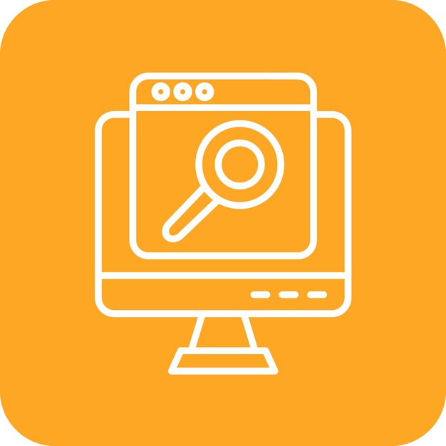 Imagen vectorial de icono de búsqueda web Se puede utilizar para el marketing en línea