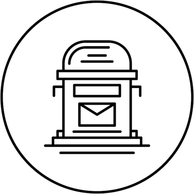 Imagen vectorial del icono del buzón Puede utilizarse para comunicaciones
